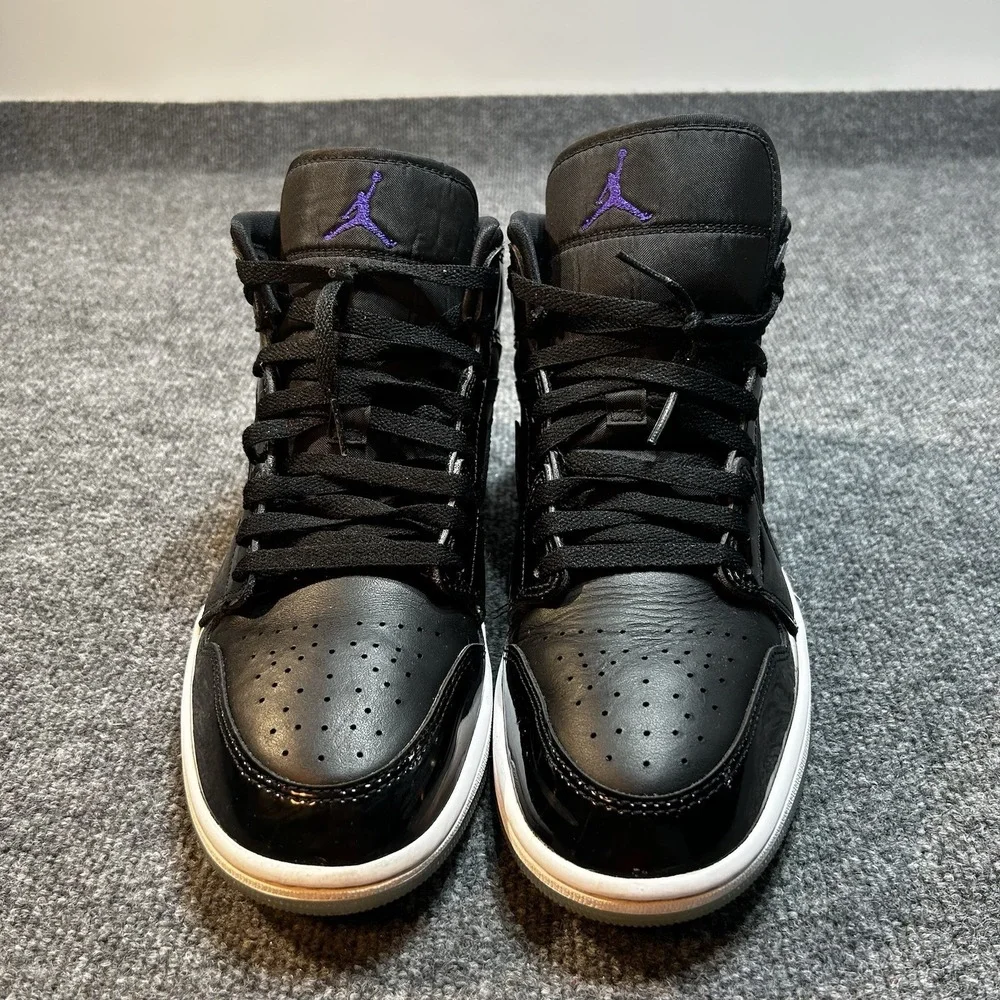 Air Jordan 1 Mid SE Space Jam Black Dark Concord Men's Size 10